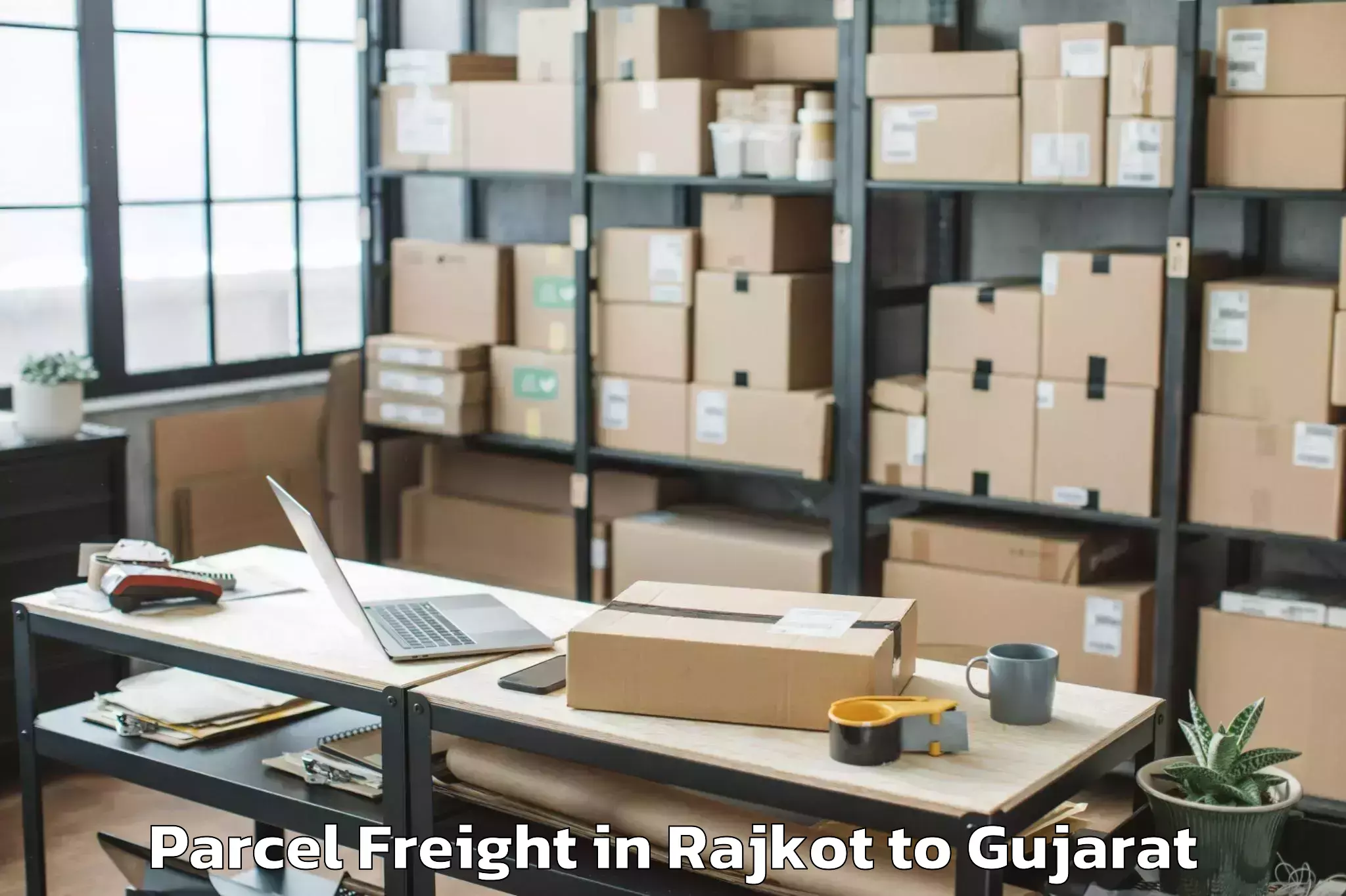 Trusted Rajkot to Waghodia Parcel Freight